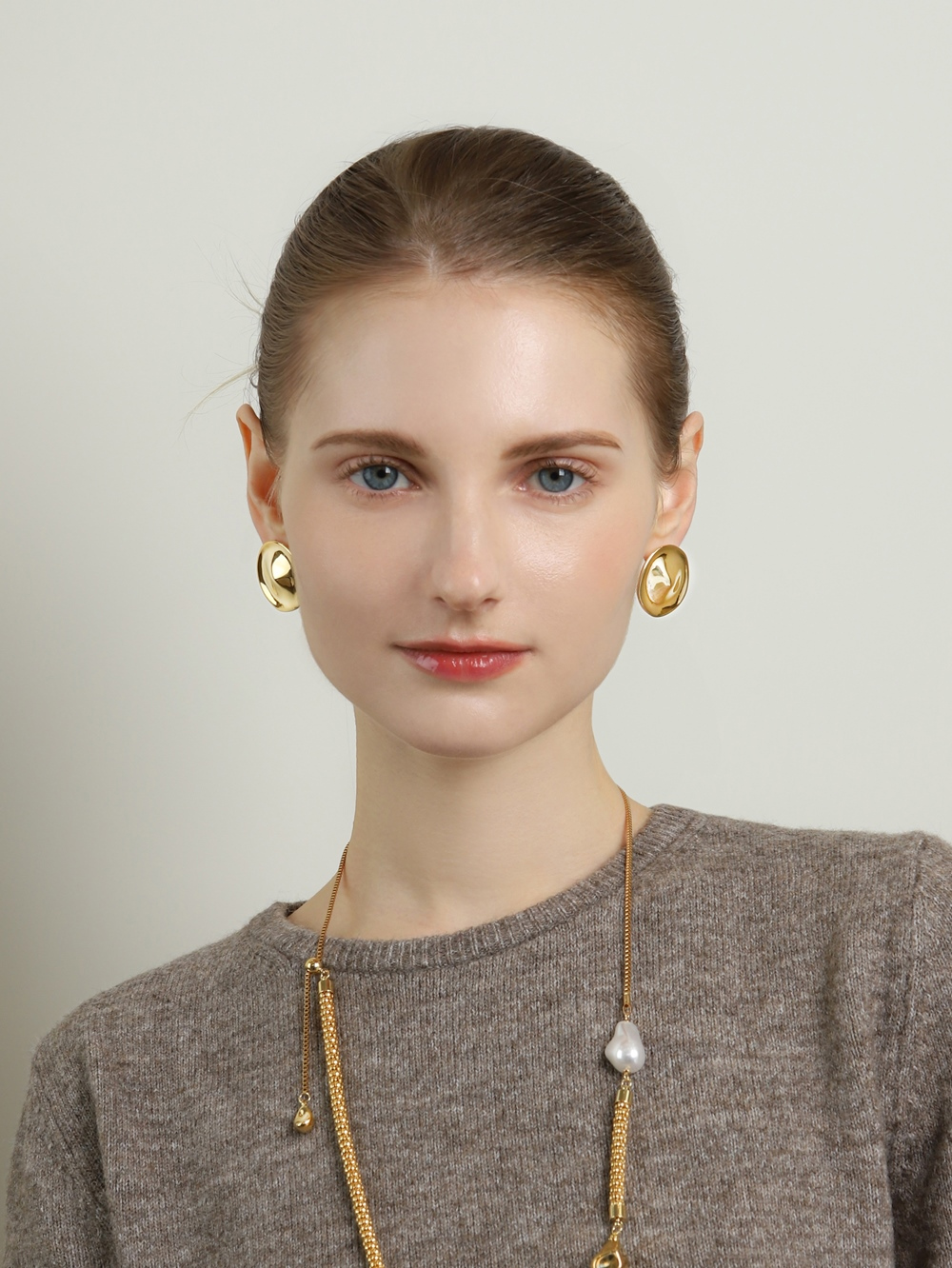 OZEL Little Mushroom Button Earrings PB128E Main Photography