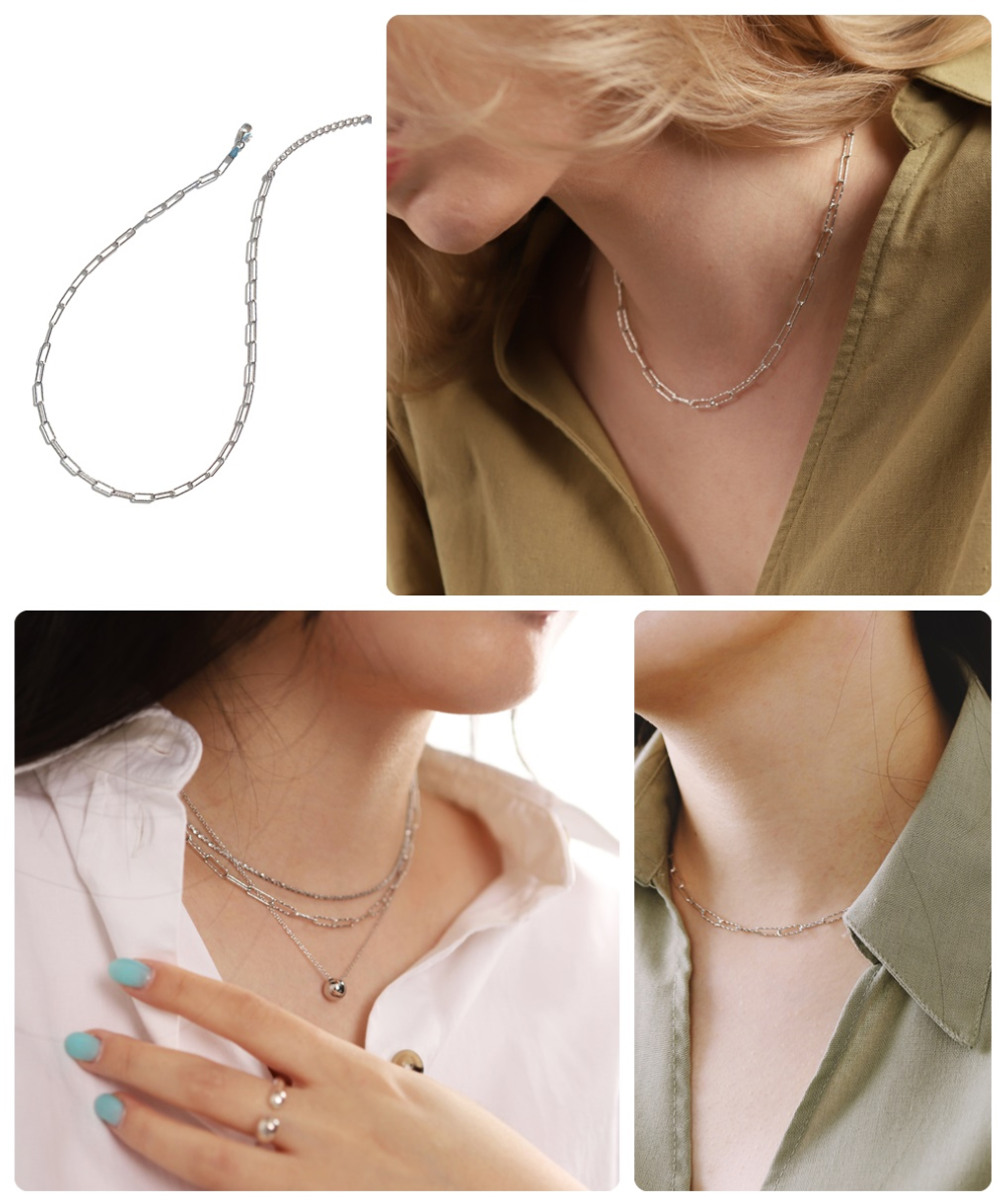 [Celeb Pick] Silver925 Italy Chain Necklace PS002N Detail Cut