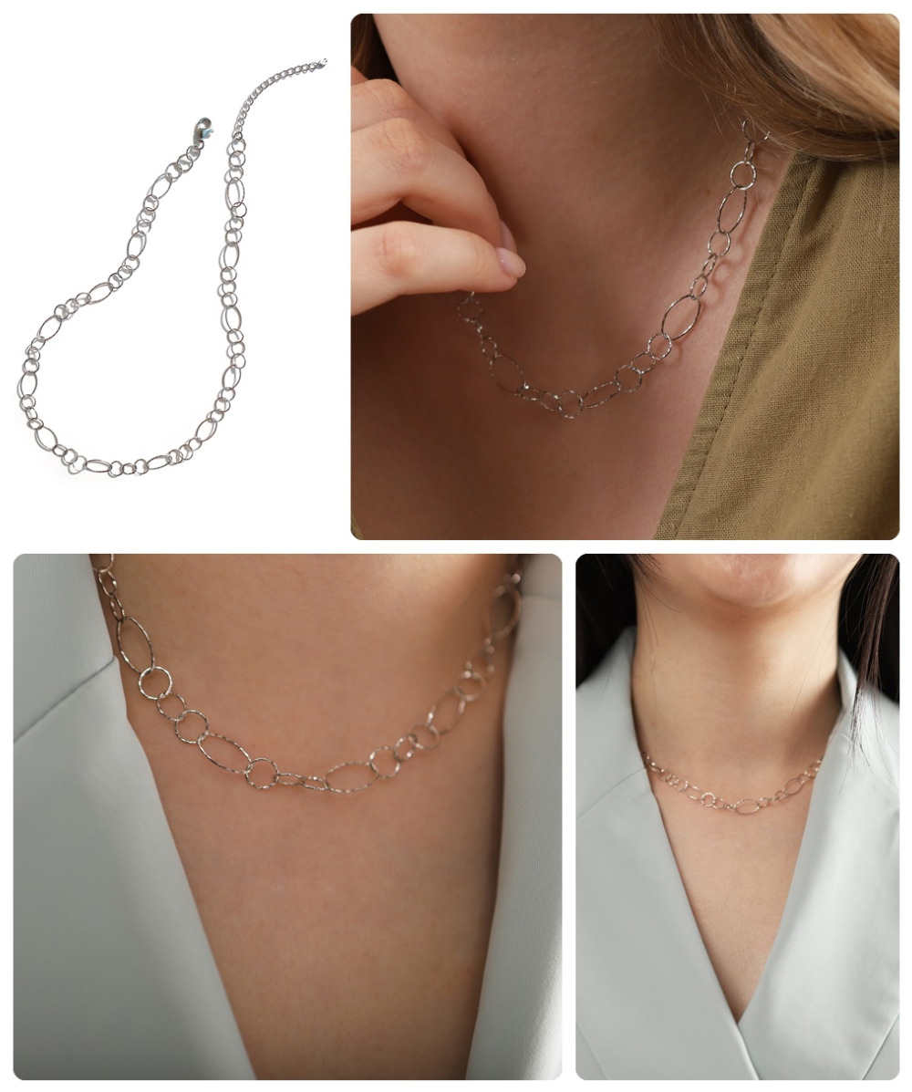 [Celeb Pick] Silver925 Italy Chain Necklace PS003N Detail Cut