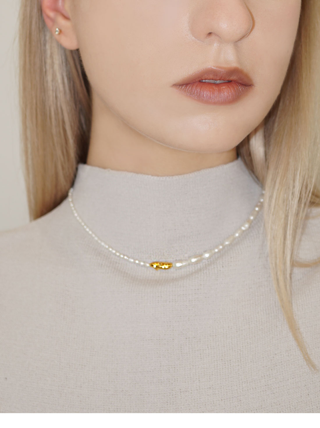 OZEL [Celeb Pick] Silver925 Kiesel Fresh Water Pearl Necklace PS010N Main Photography