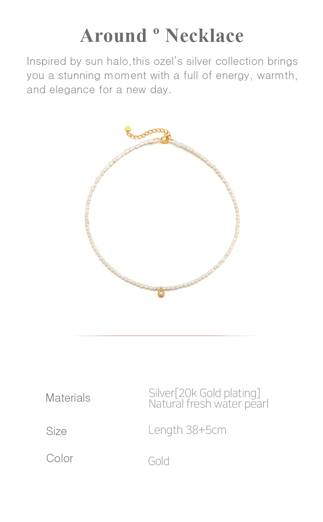 Silver925 Around º Fresh Water Pearl Necklace PS013N Detail Cut