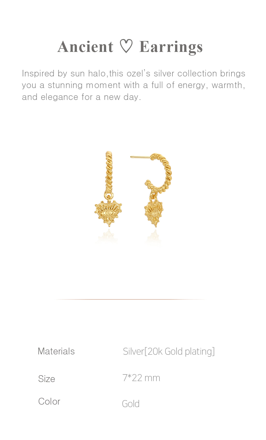 Silver925 Ancient ♡ Earrings PS014E Detail Cut