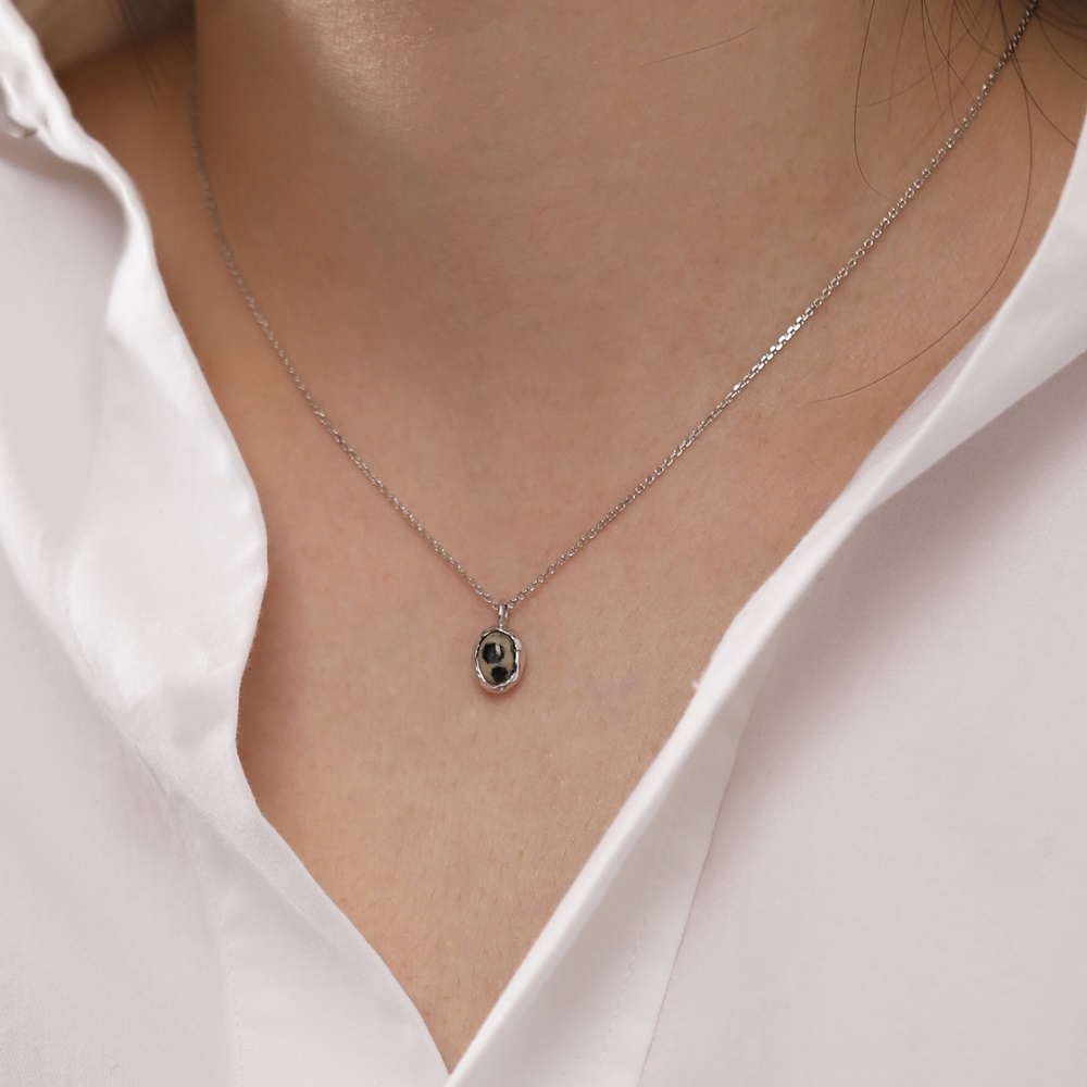 [Celeb Pick] Silver925 Dalmatian Necklace PS015N Detail Cut