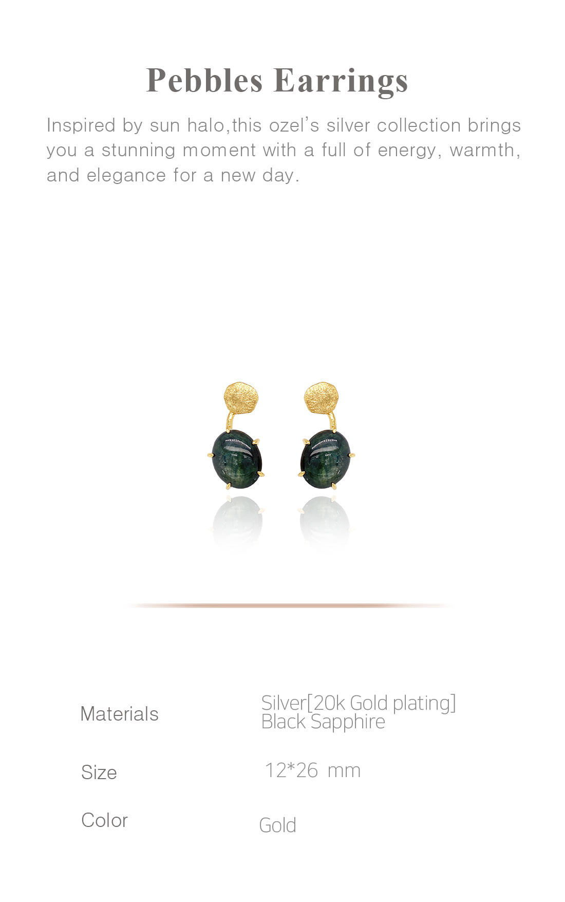 Silver925 Pebbles Earrings PS016E Detail Cut