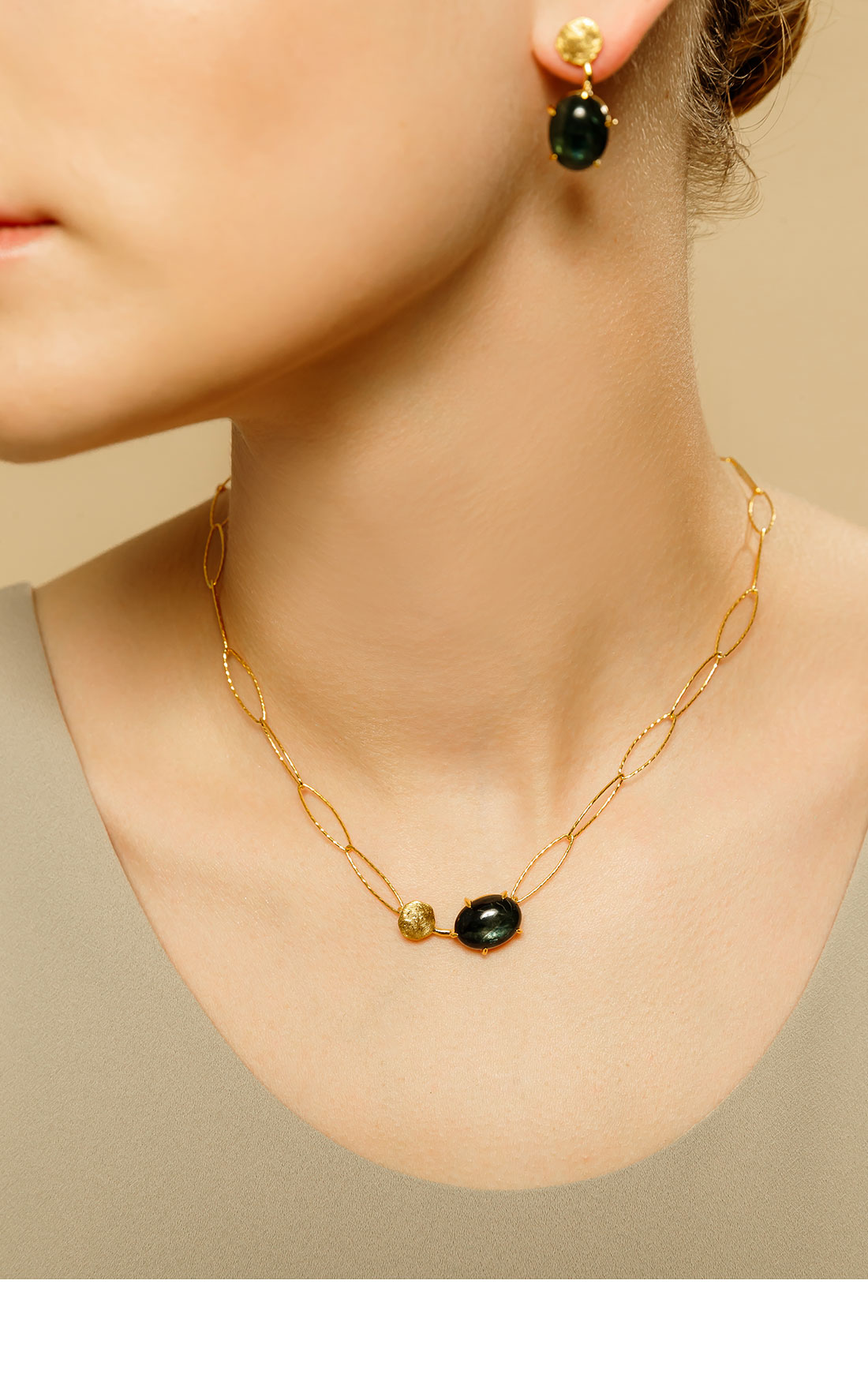 OZEL Silver925 Pebbles Necklace PS016N Main Photography