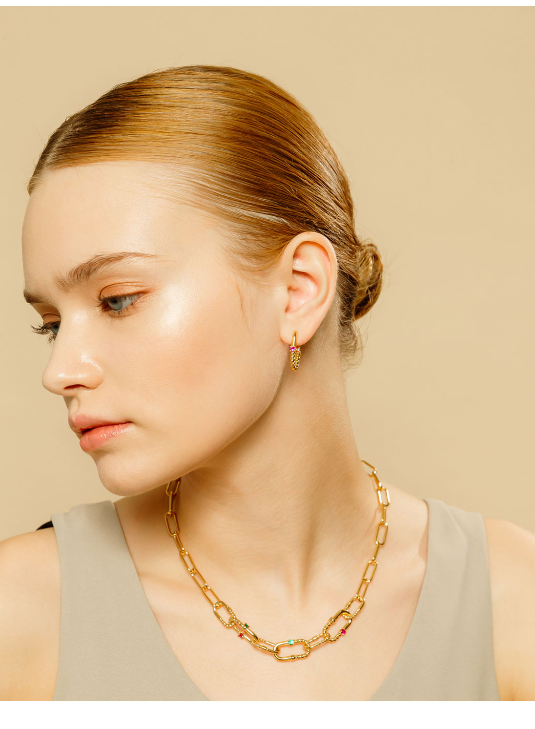 [Celeb Pick] Silver925 Ellipse line Earrings PS019-1E Detail Cut