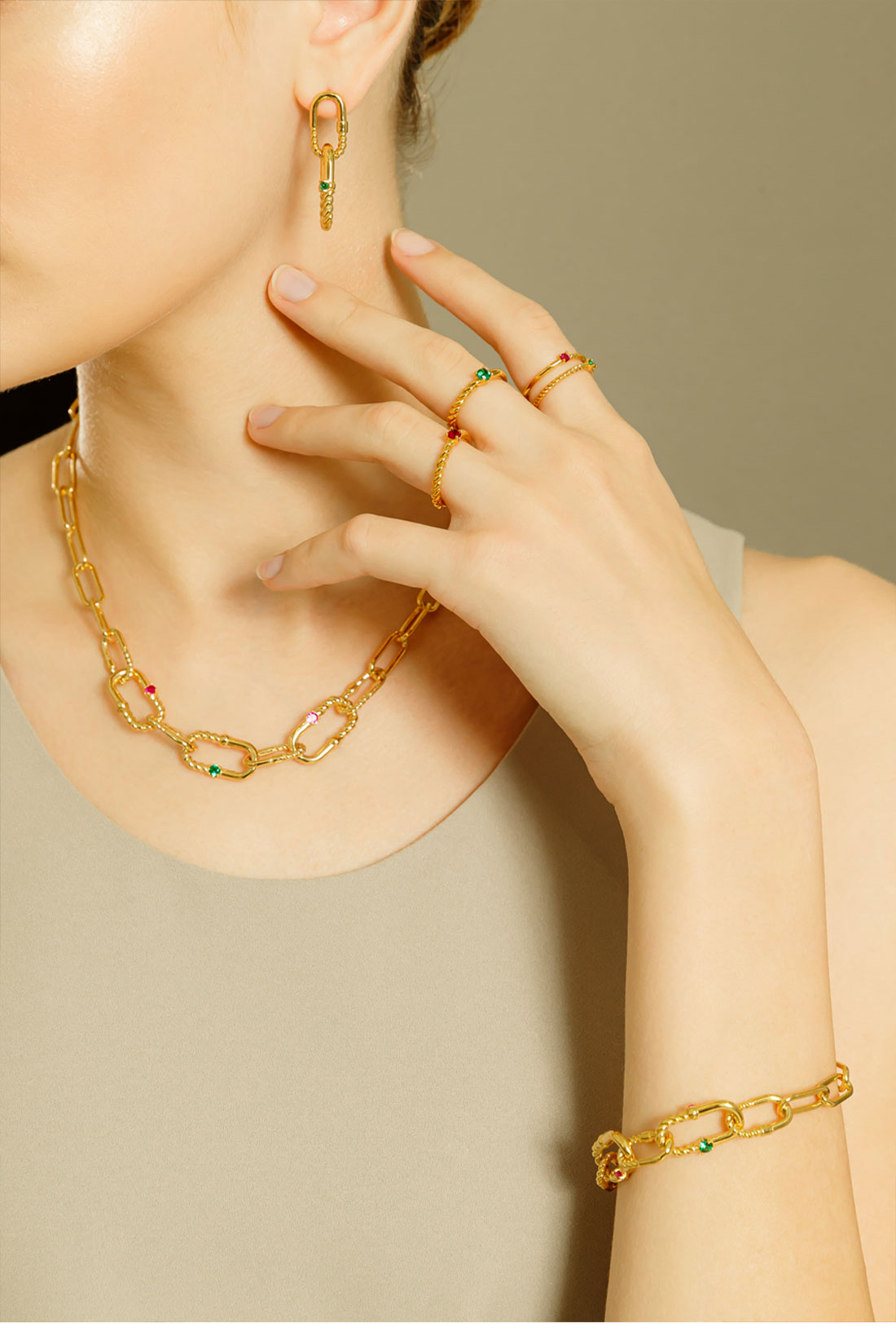 OZEL Silver925 Ellipse Bracelet PS019B Main Photography