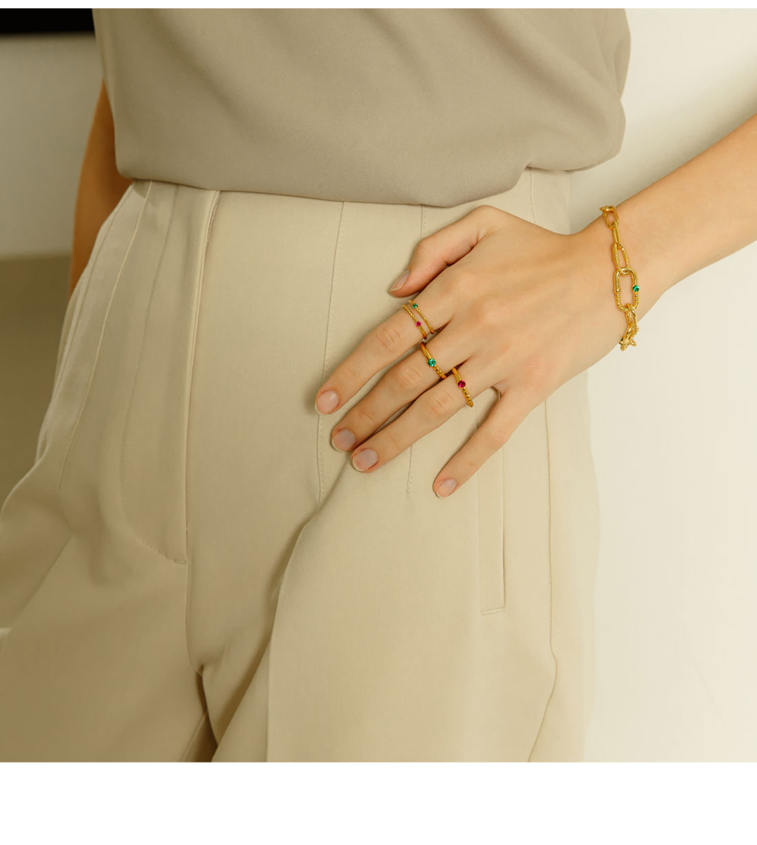 Silver925 Ellipse Bracelet PS019B Detail Cut