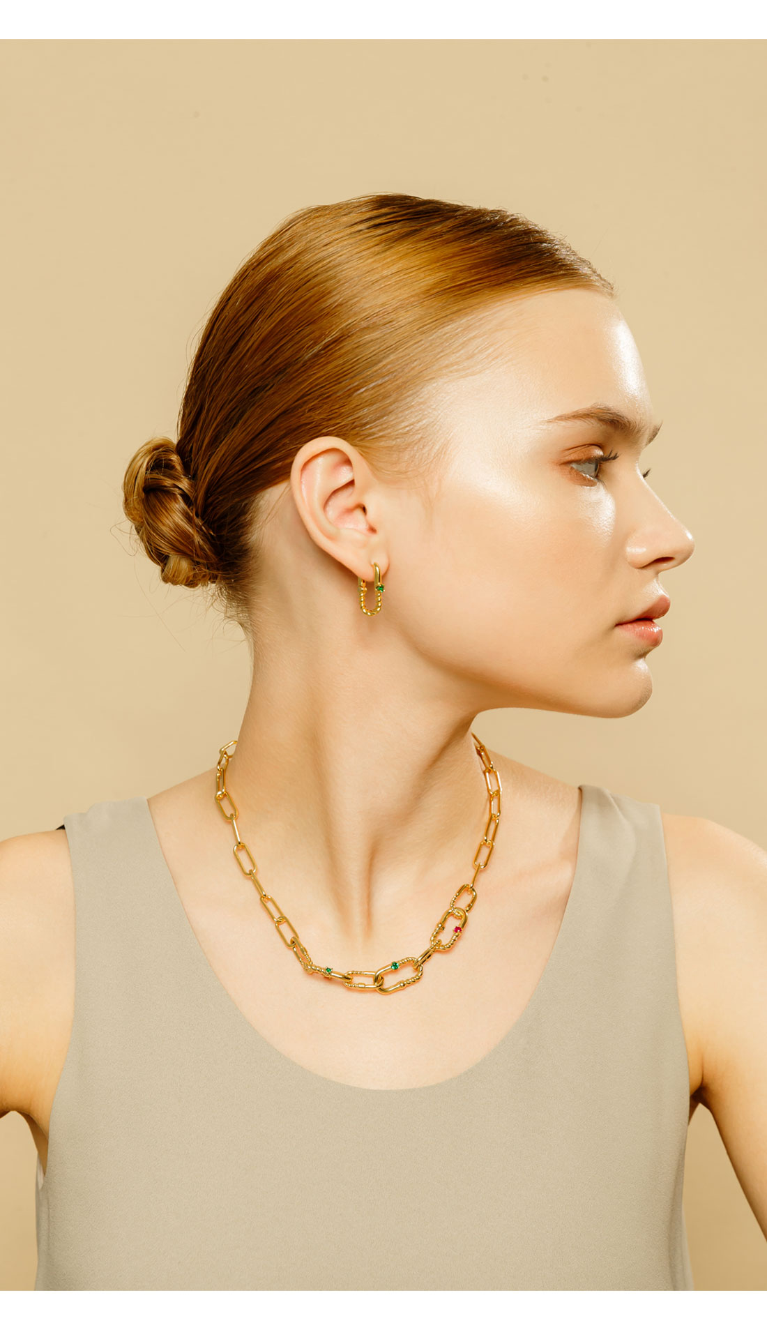 [Celeb Pick] Silver925 Ellipse Necklace PS019N Detail Cut