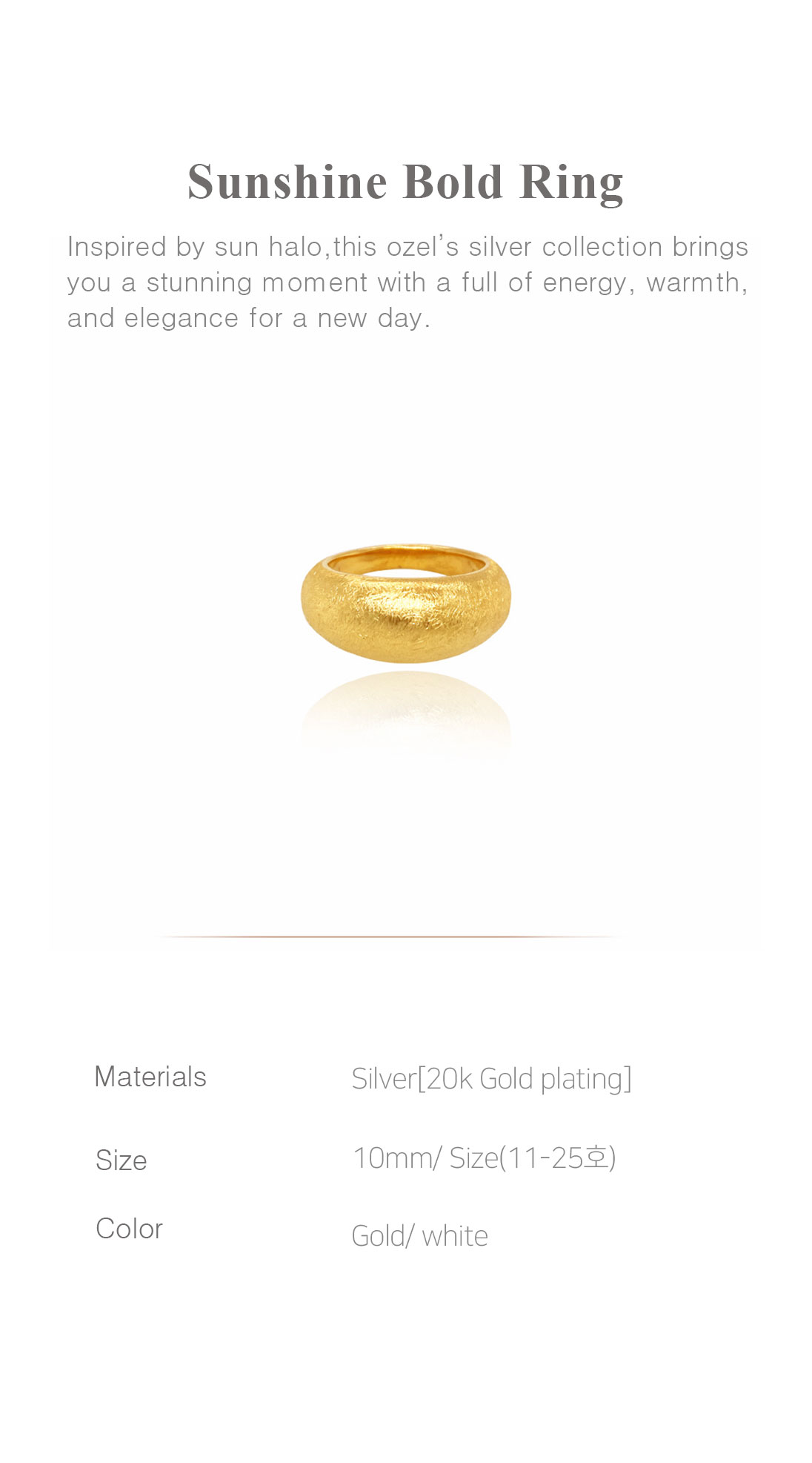 [Custom] Silver925 Sunshine Bold Ring PS021-L-R Detail Cut