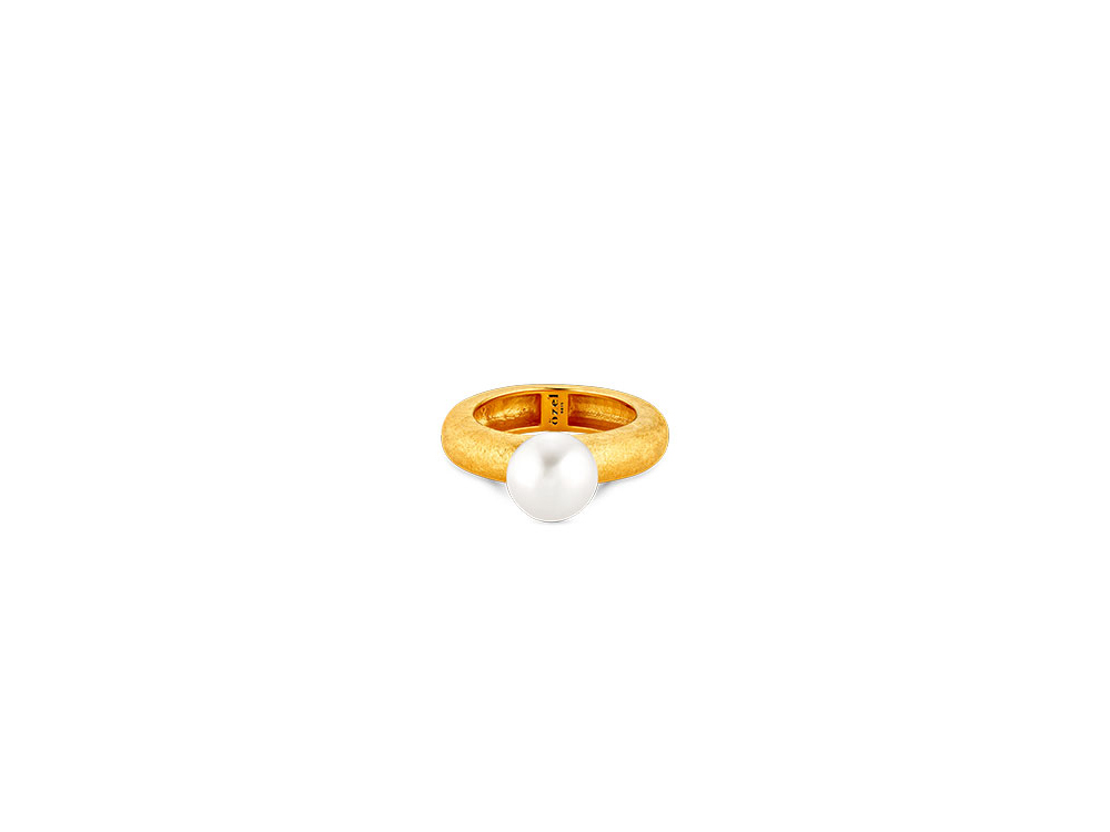 [Custom] Silver925 Fresh Water Pearl Dome Ring PS022-2R Detail Cut