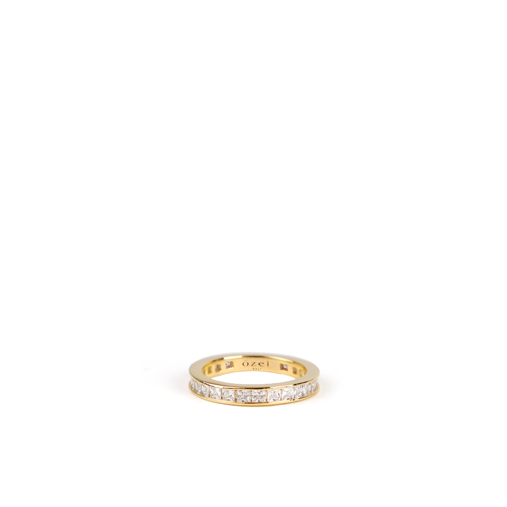 [Custom] Silver925 Square CZ Setting Ring PS034R Detail Cut