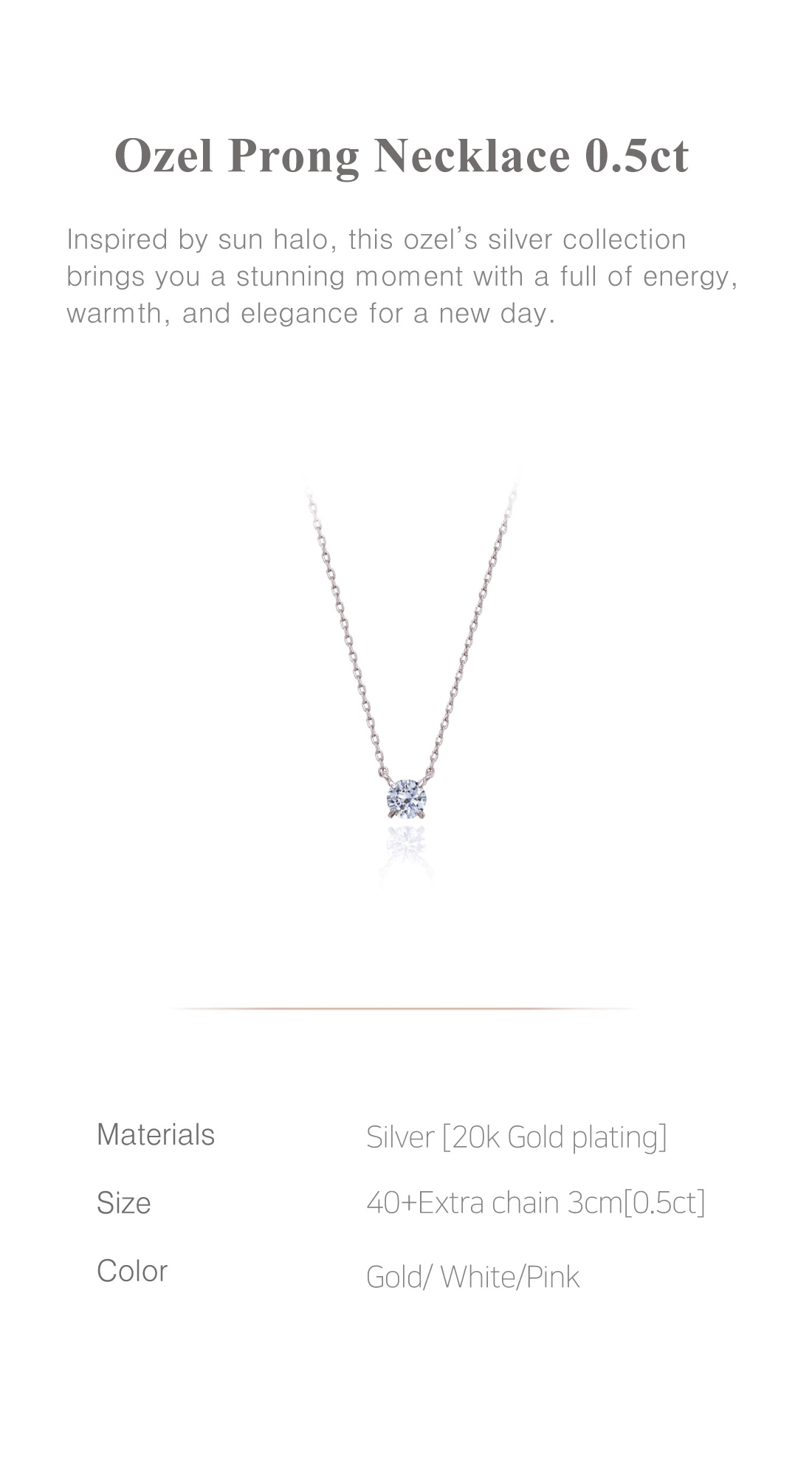 [Celeb Pick] Silver925 Ozel Prong 0.5ct Set PS037E,PS037N_5mm Detail Cut