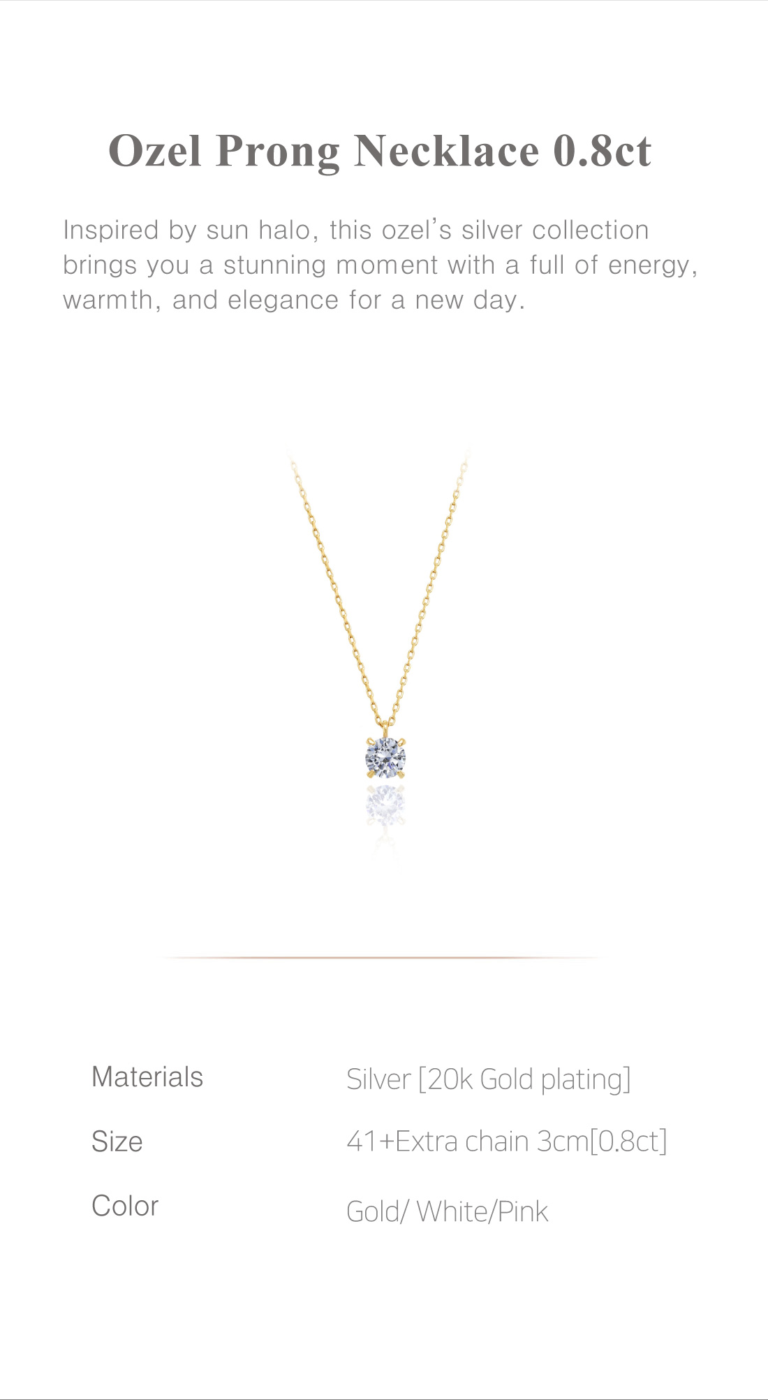 [Celeb Pick] Silver925 Ozel Prong 0.8ct Set PS038E,PS038N_6mm Detail Cut