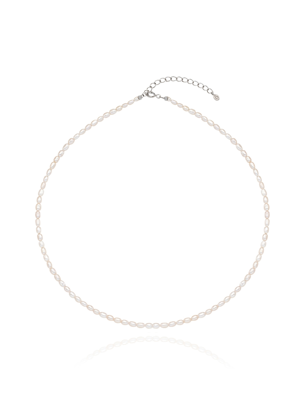 [Celeb Pick] Silver925 Classic Fresh Water Pearl beaded Necklace PS059N Detail Cut