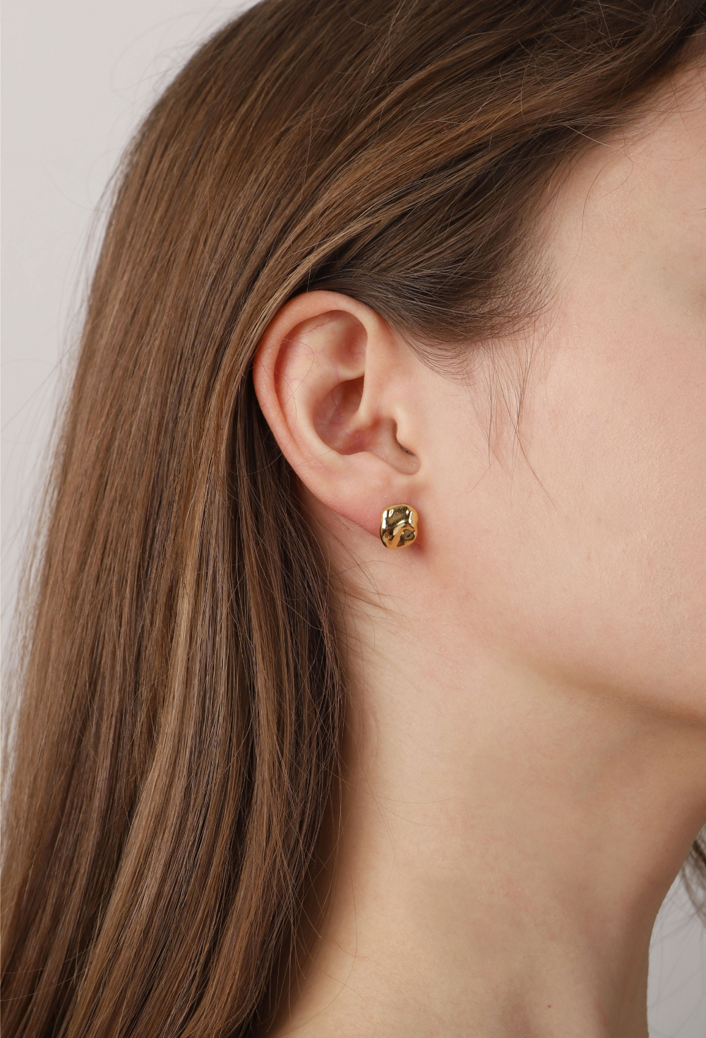 [Celeb Pick] Silver925 Natural Shape Coin Earrings PS064E Detail Cut