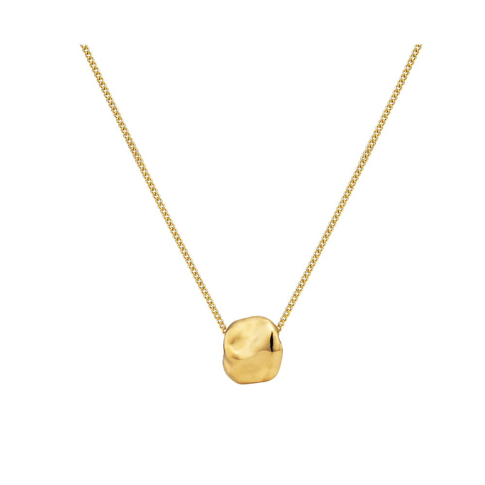 OZEL [Celeb Pick] Silver925 Natural Shape Coin Necklace PS064N Main Photography