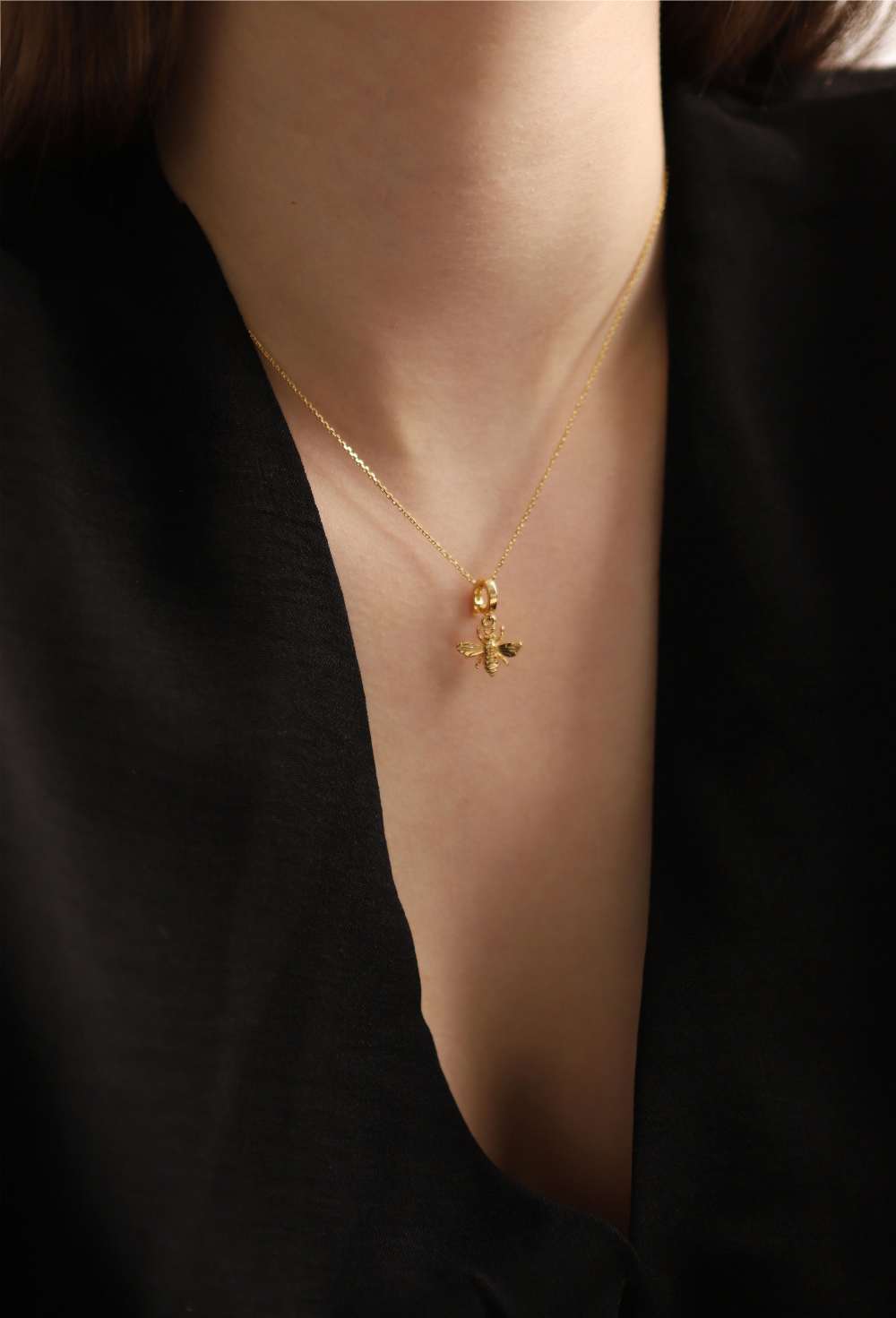Silver925 Honey Bee Pendant PS067P Detail Cut