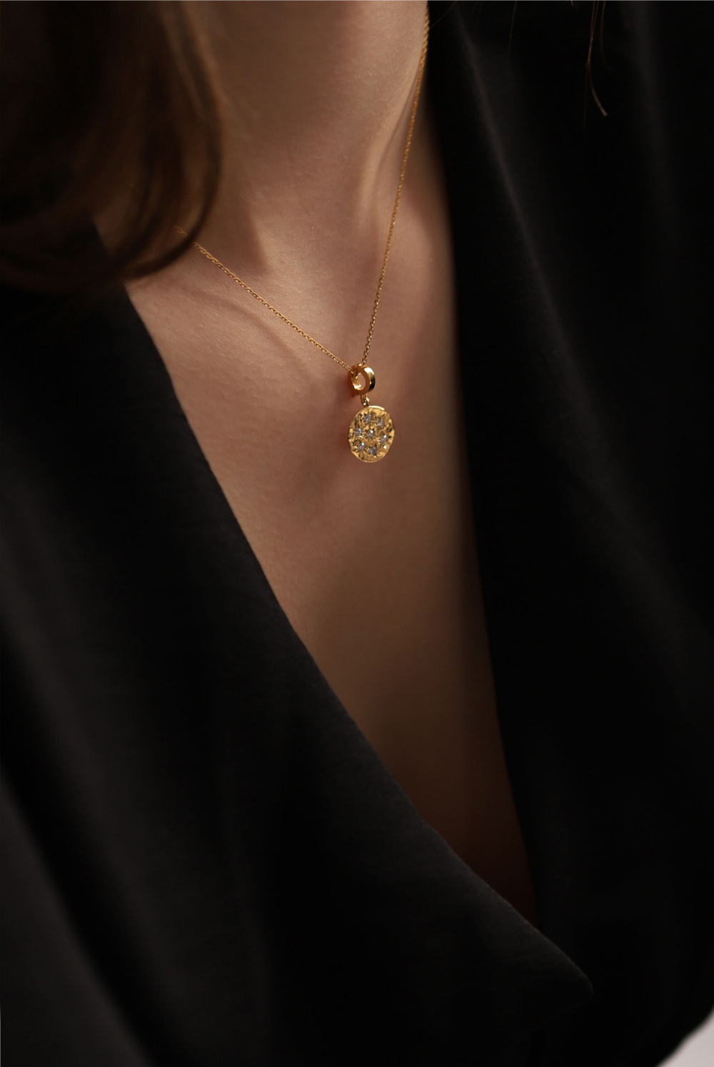 Silver925 Sparkle CZ Pendant PS070P Detail Cut