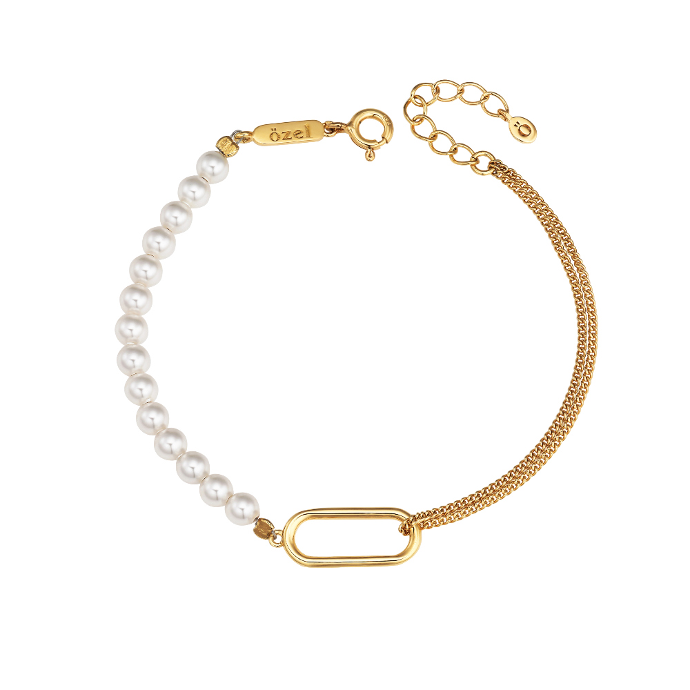 OZEL Silver925 Pearl Mix Bracelet PS074B Main Photography