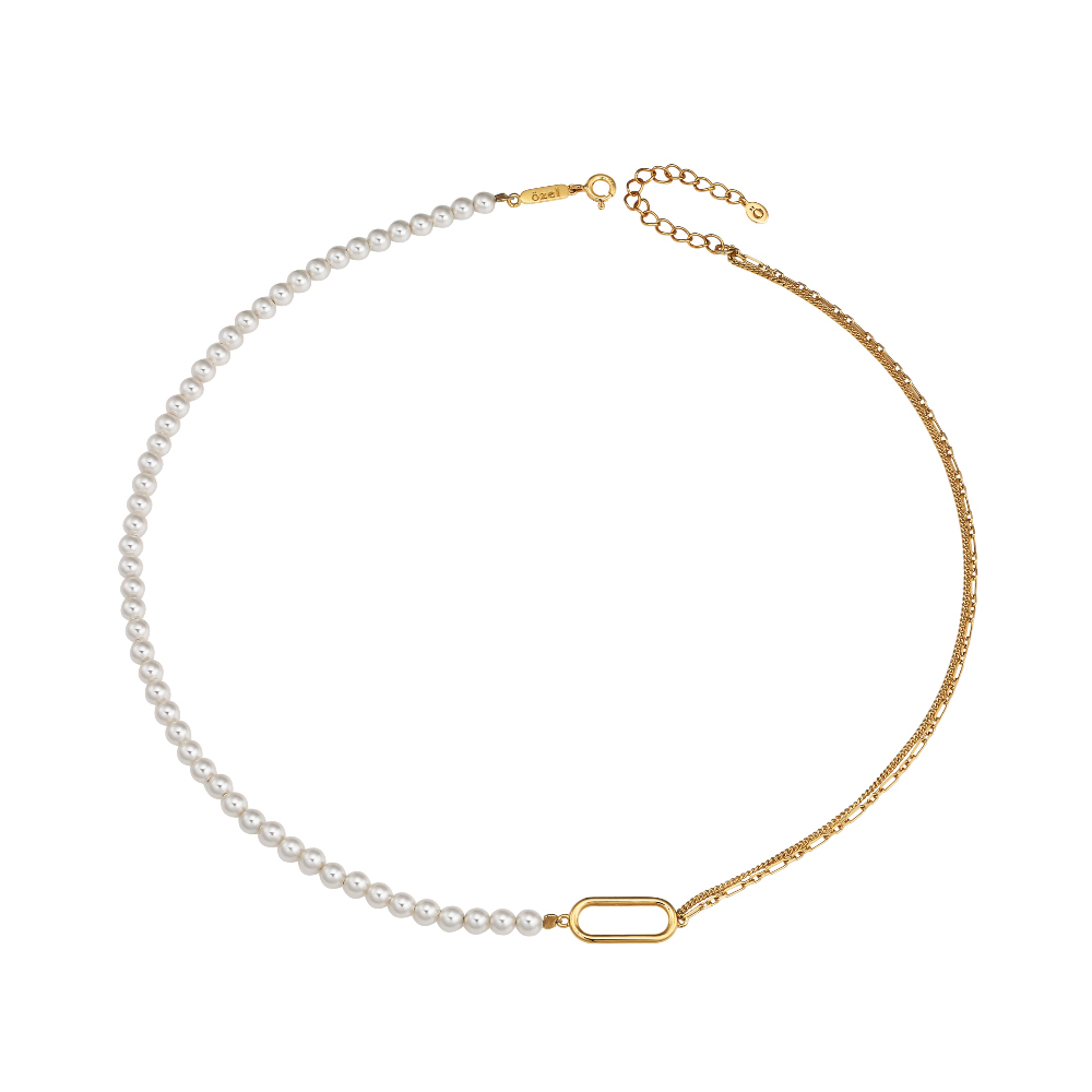 OZEL Silver925 Pearl Mix Necklace PS074N Main Photography