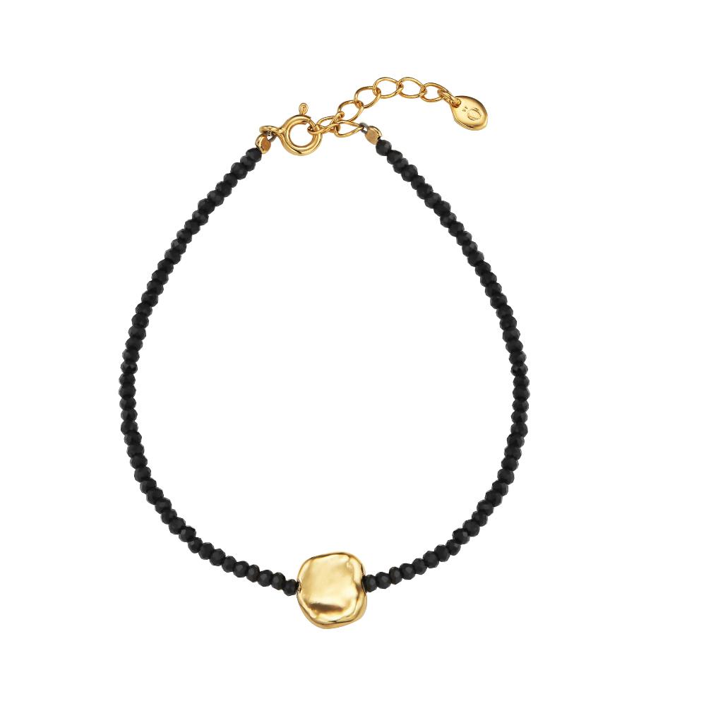OZEL [Celeb Pick] Silver925 Black Spinel Bracelet PS078B Main Photography