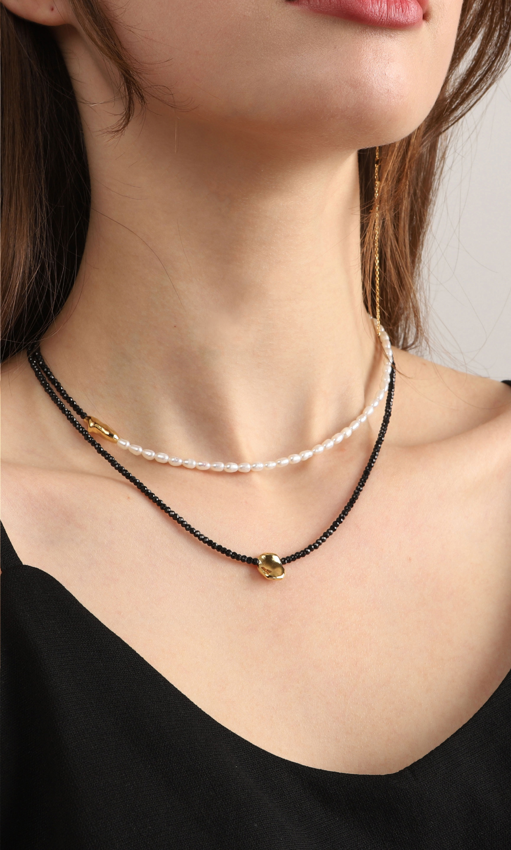[Celeb Pick] Silver925 Fresh Water Pearl Necklace PS079N Detail Cut