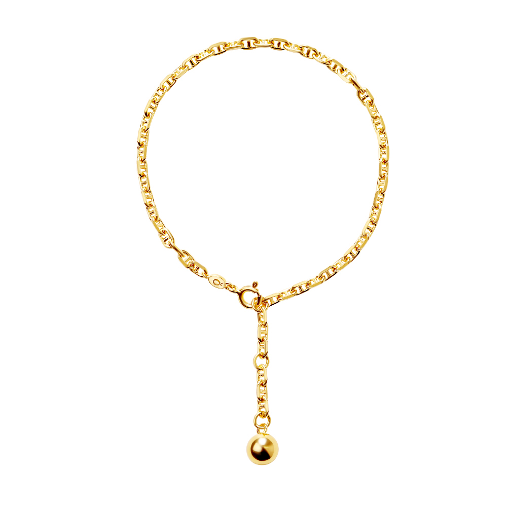 OZEL Silver925 Ball Chain Bracelet PS082B Main Photography
