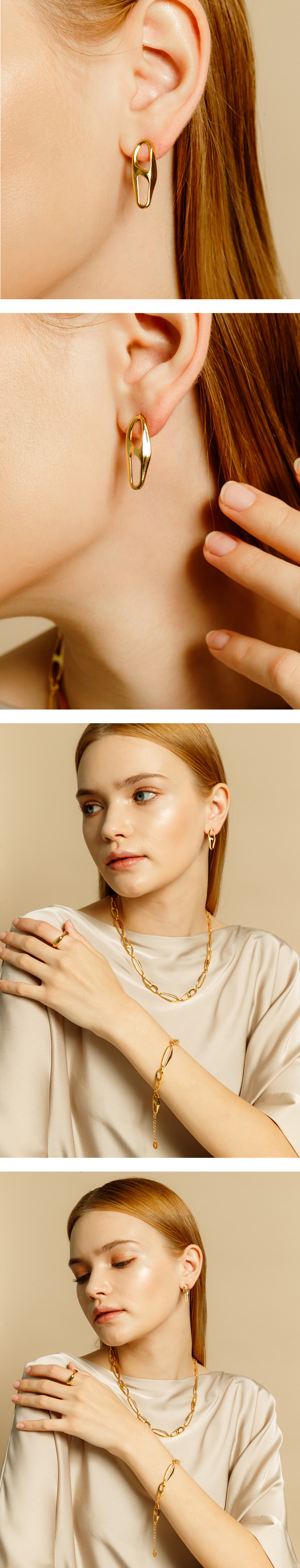 [Celeb Pick] Silver925 Munch Earrings PS086-1E Detail Cut