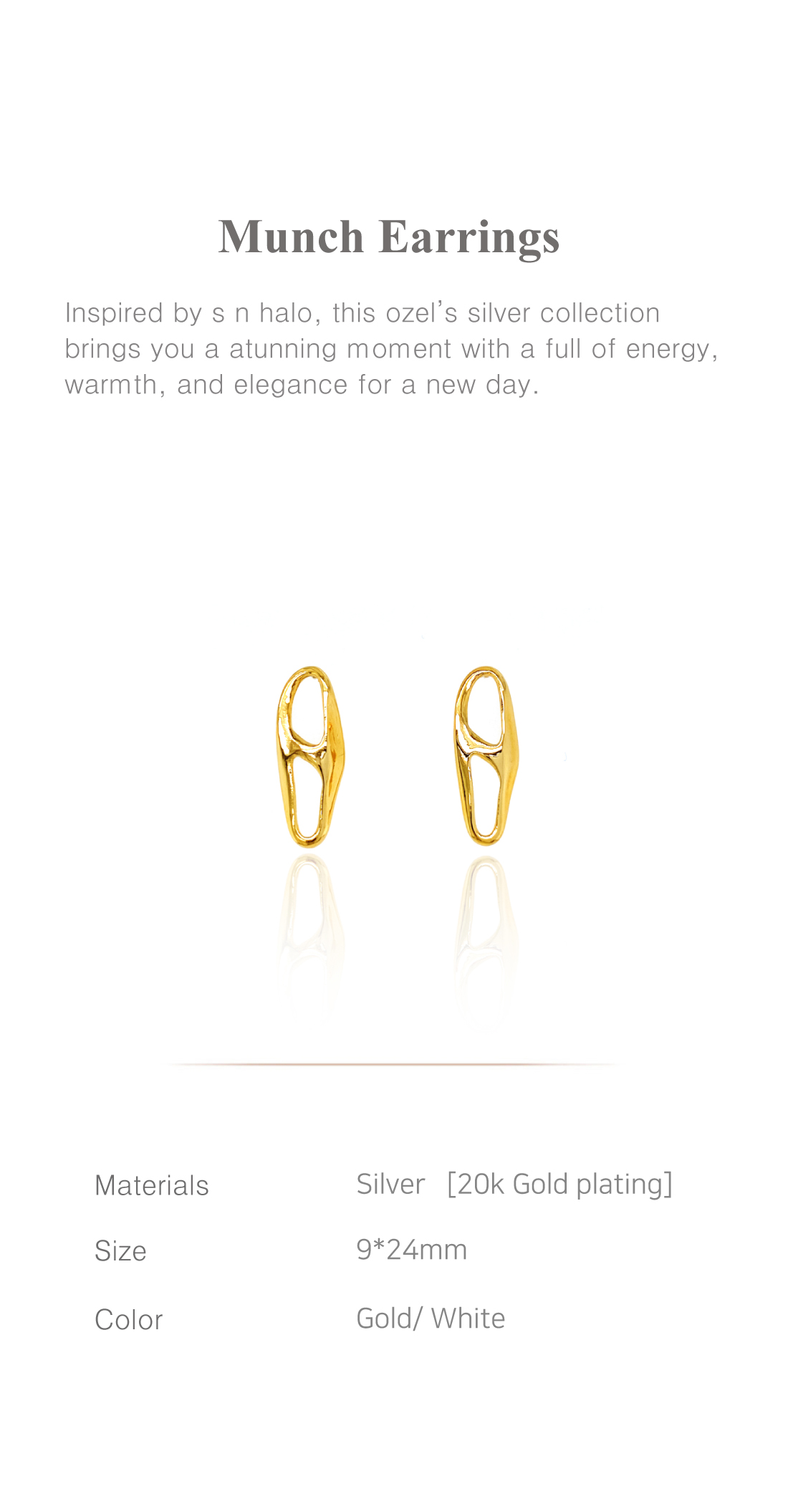 [Celeb Pick] Silver925 Munch Earrings PS086-1E Detail Cut