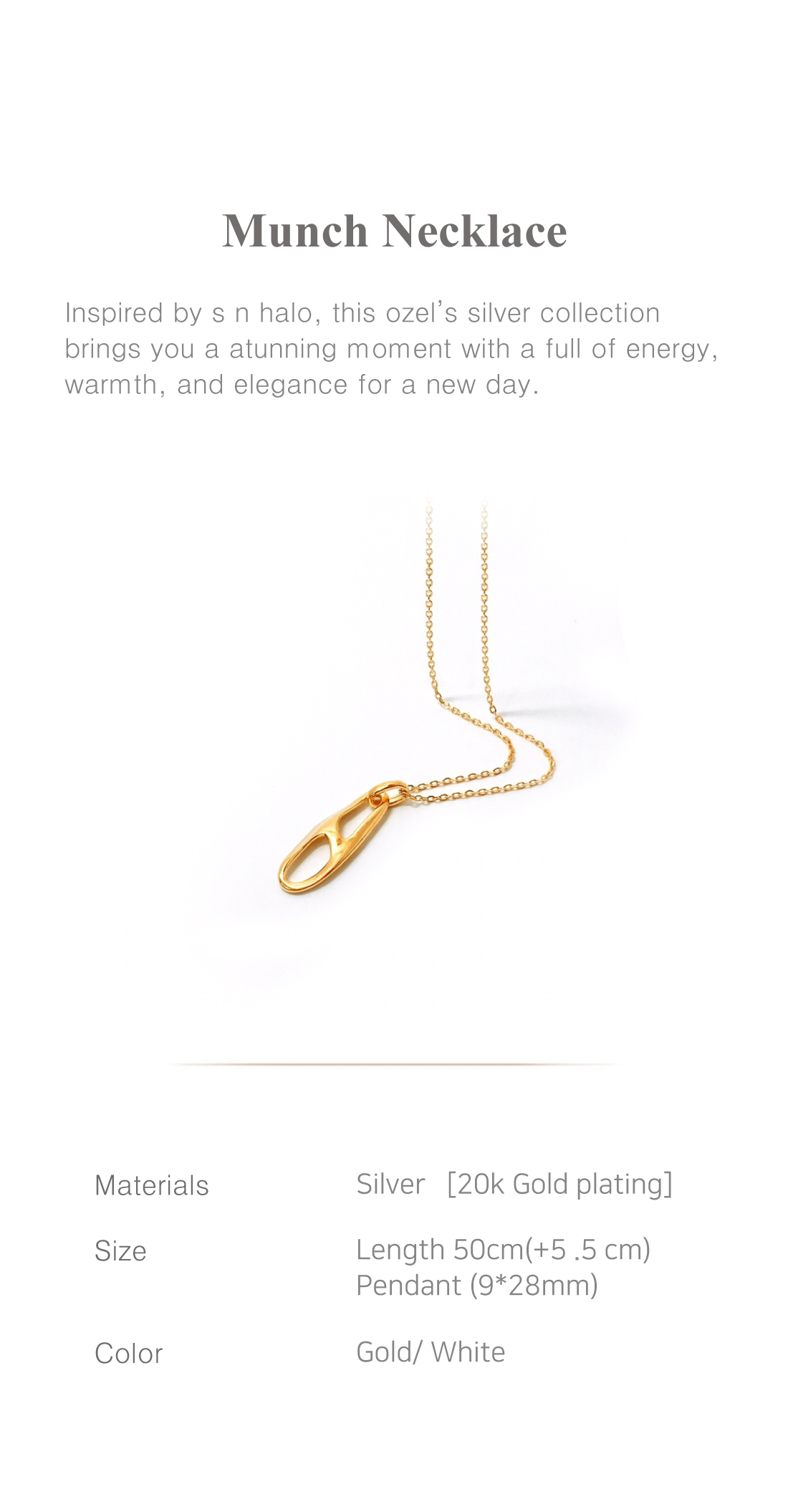 [Celeb Pick] Silver925 Munch Necklace PS086-1N Detail Cut