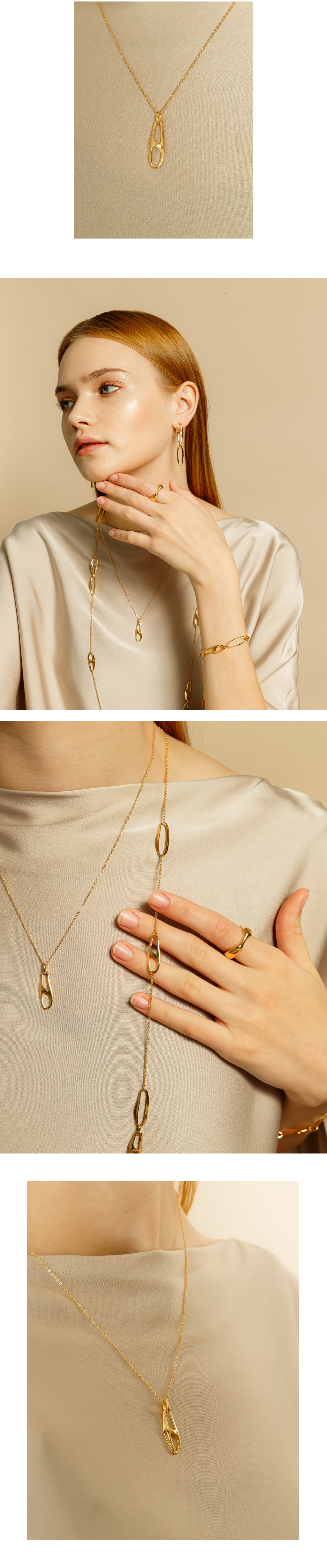 [Celeb Pick] Silver925 Munch Necklace PS086-1N Detail Cut
