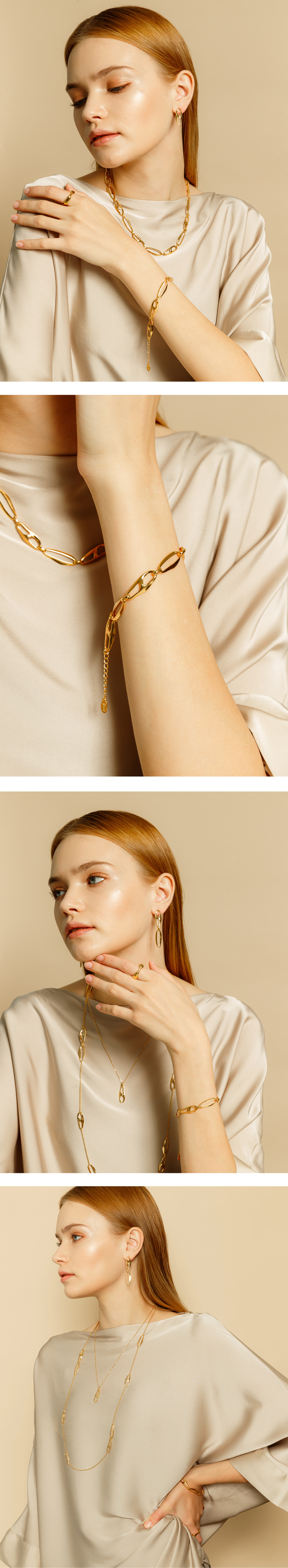[Celeb Pick] Silver925 Munch Chain Bracelet PS086B Detail Cut