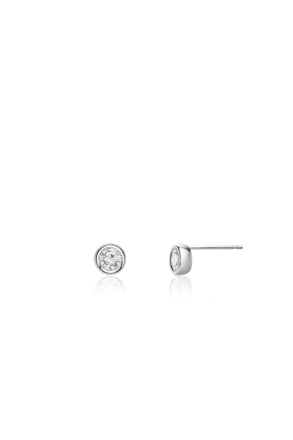 OZEL Silver925 Moissanite 0.3ct Earrings PS105E Main Photography