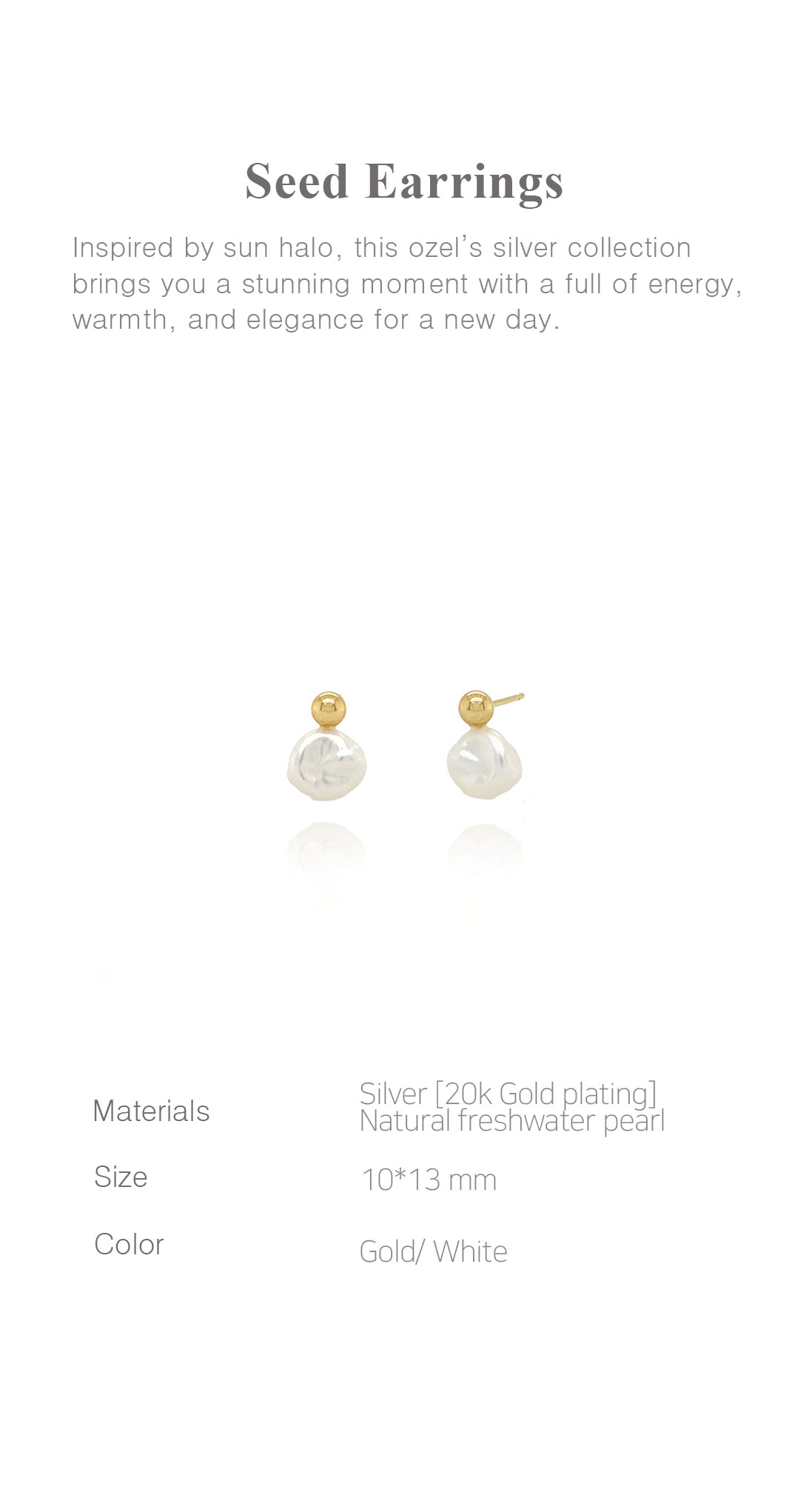 [Celeb Pick] Silver925 Seed Earrings PS121E Detail Cut