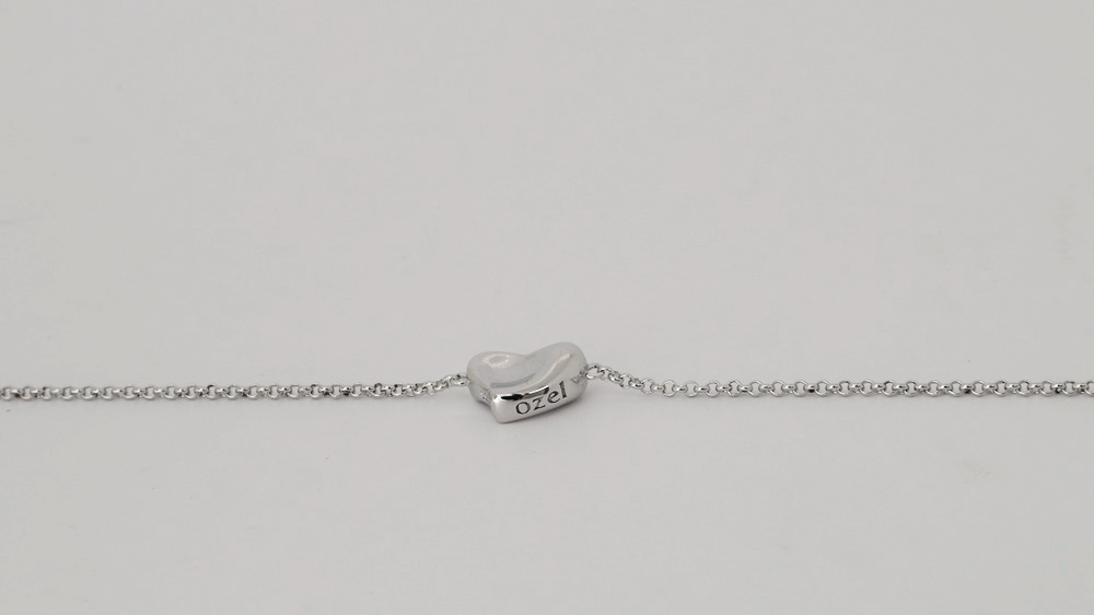 Silver925 Lovely Heart Pendant Bracelet PS137B Detail Cut