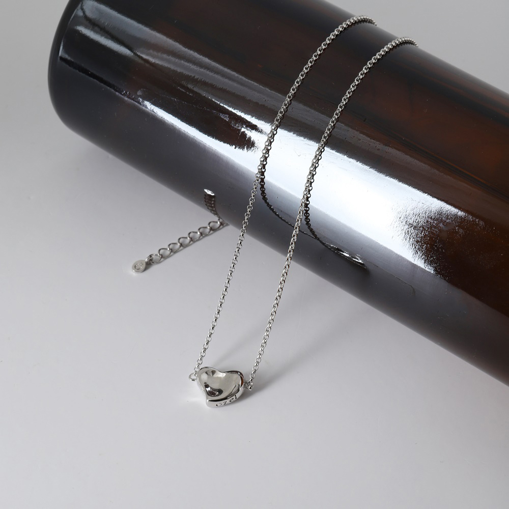 [Celeb Pick] Silver925 Lovely Heart Pendant Necklace PS137N Detail Cut
