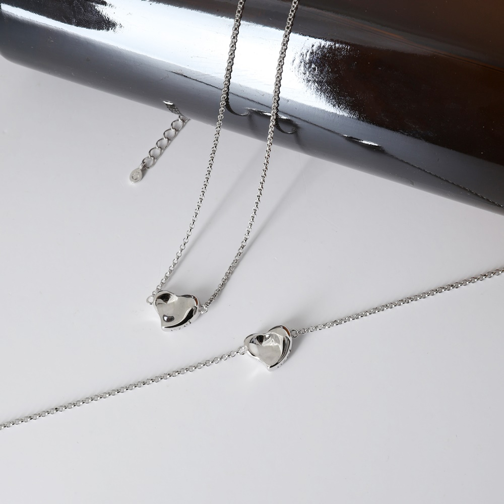 [Celeb Pick] Silver925 Lovely Heart Pendant Necklace PS137N Detail Cut