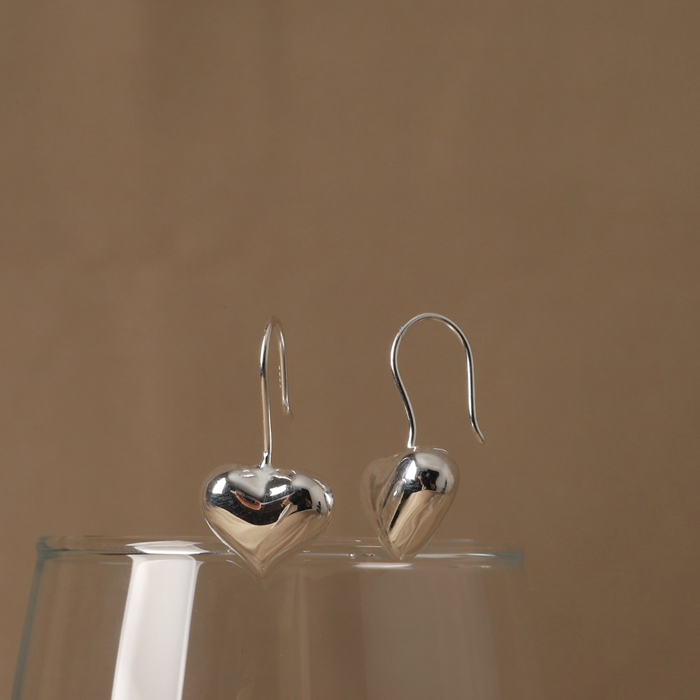 OZEL Silver925 Romantic Heart Fish Hook Earrings PS151-1E Main Photography