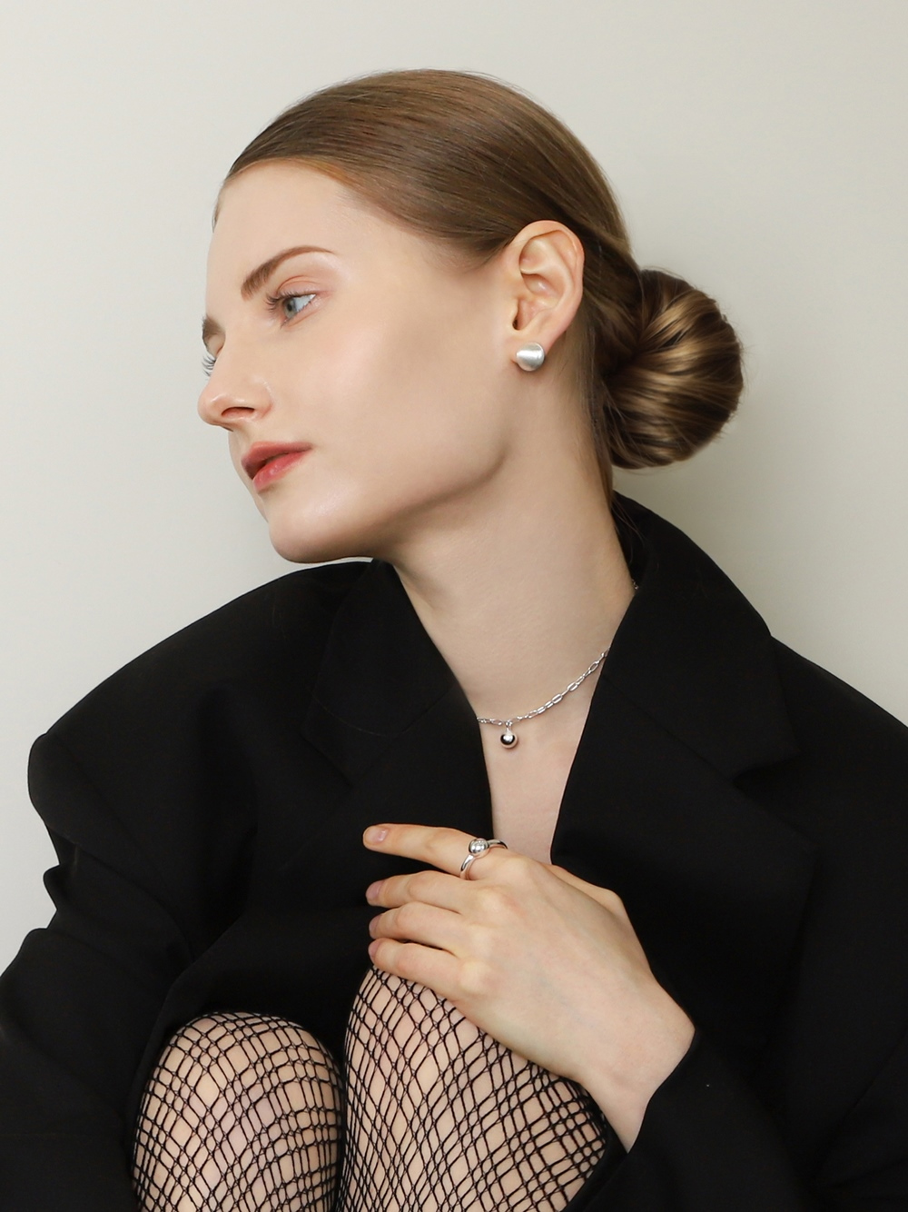 OZEL [Celeb Pick] Silver925 Circle Bold Open Ring PS168R Main Photography