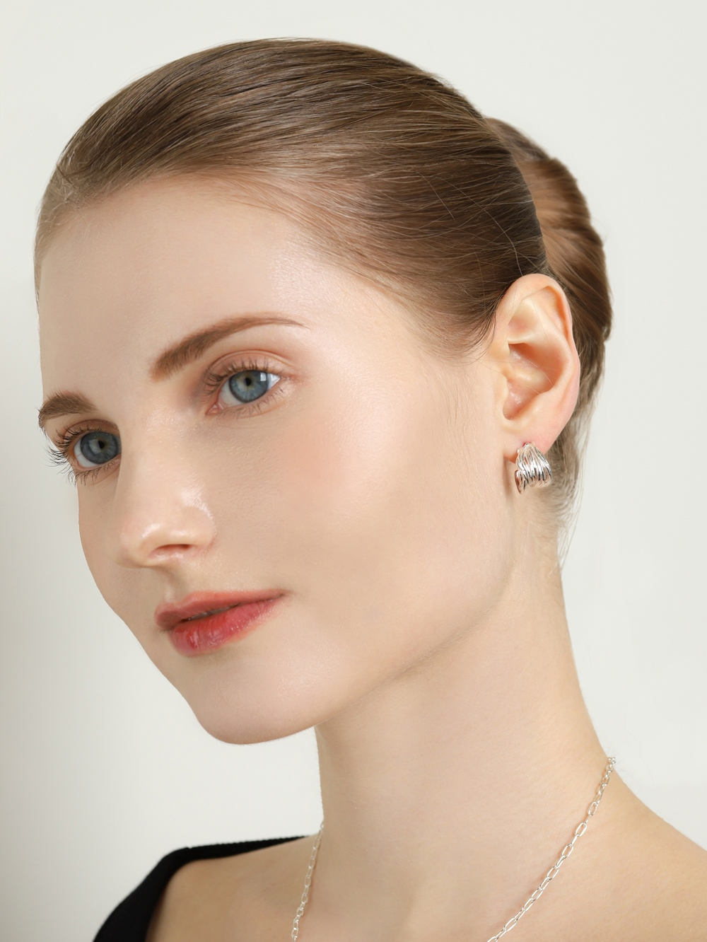 OZEL [Celeb Pick] Silve925 Tarae Hoop Earrings PS171E Main Photography