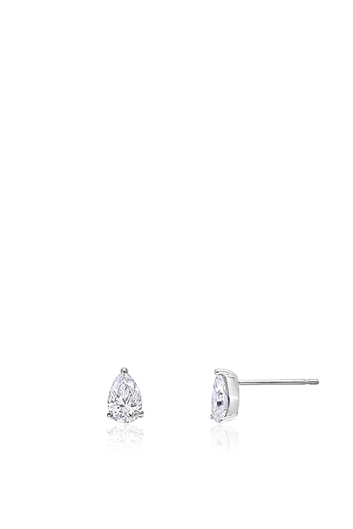 Silver925 Moissanite 0.5ct Pear Cut Earrings PS115E