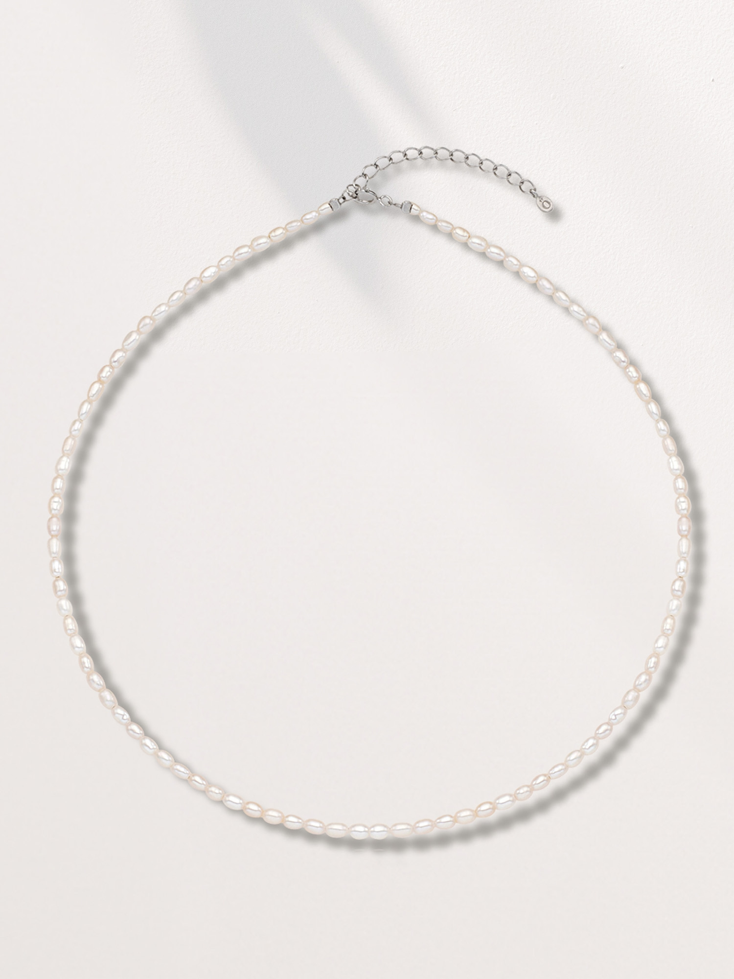 Silver925 Classic Fresh Water Pearl beaded Necklace PS059N