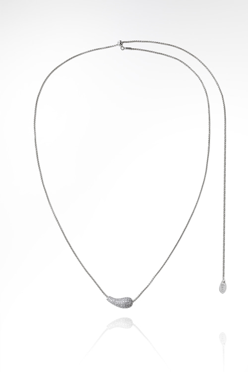 Cubic Pavé Waterdrop Moving Necklace PB146N