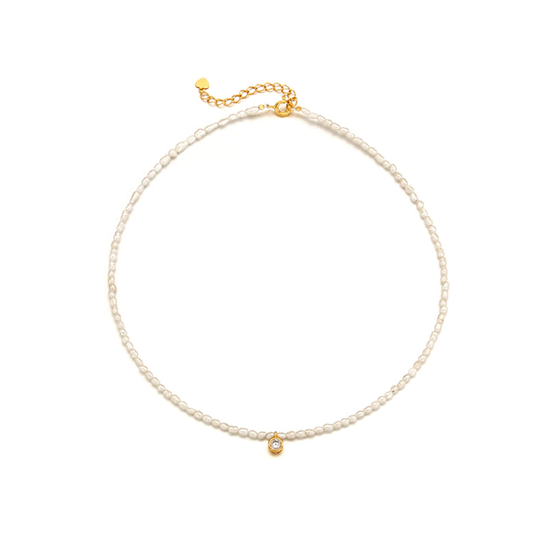 Silver925 Around º Fresh Water Pearl Necklace PS013N