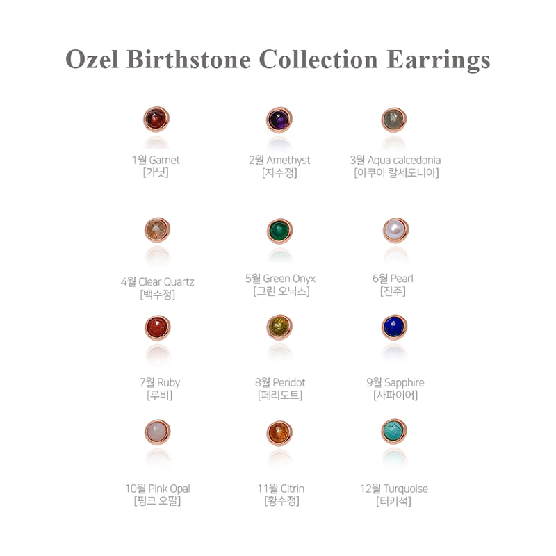 Silver925 Ozel Birthstone Collection Earrings OZ-SV0041E