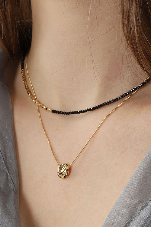 [Celeb Pick] Silver925 Natural Shape Coin Necklace PS064N