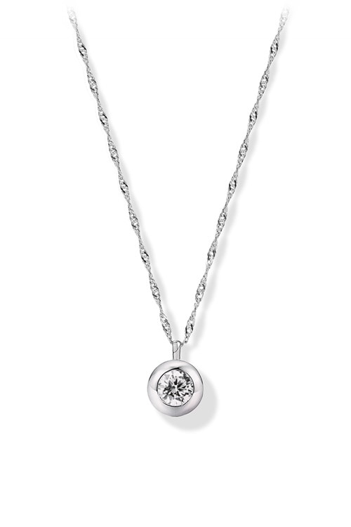 Drop Cubic Zirconia Ball Necklace PB112N