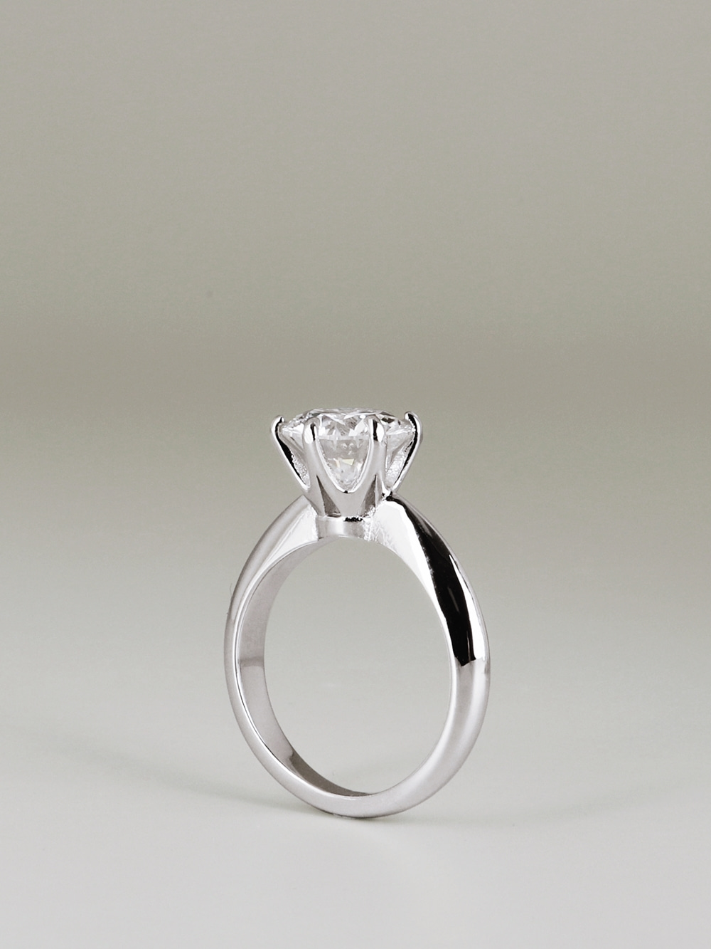 [Custom] Silver925 Moissanite 2ct 6 Prong Setting Ring PS092-1R
