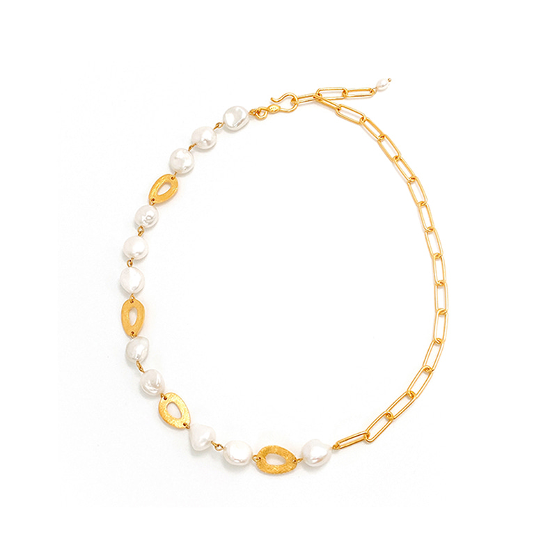 Silver925 Glaze Fresh Water Pearl Necklace PS089N